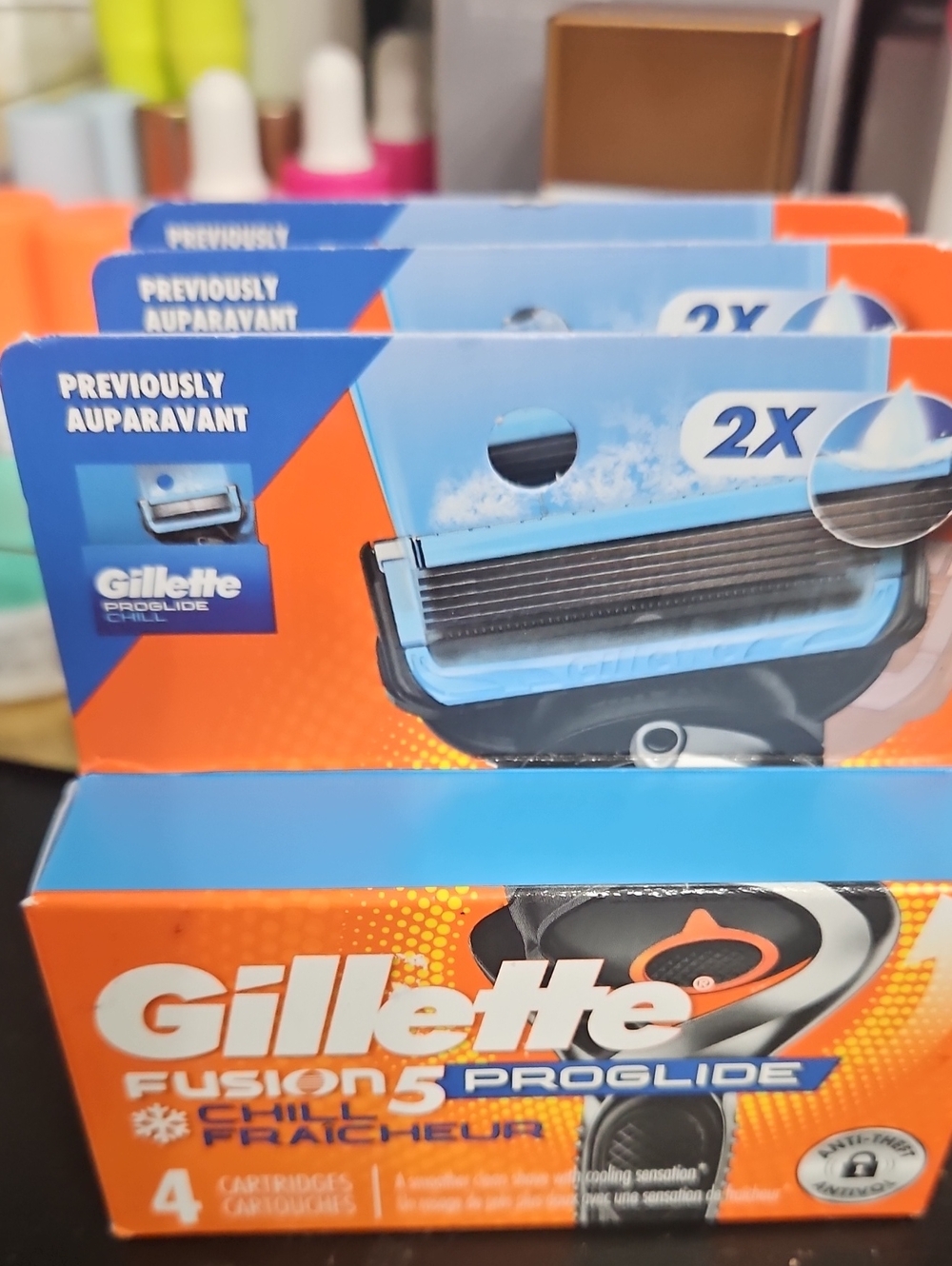 Gillette Fusion5 ProGlide Chill Razor Blades - 3pks Of 4